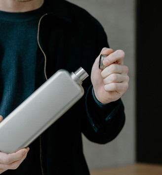 Botella SLIM-600ml, STAINLESS STEEL SATIN